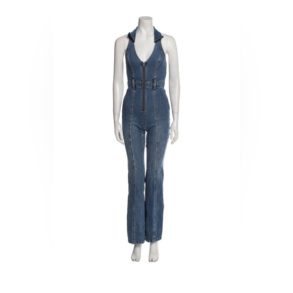 Alice Olivia Noemi Denim Jumpsuit - Picture 2 of 3